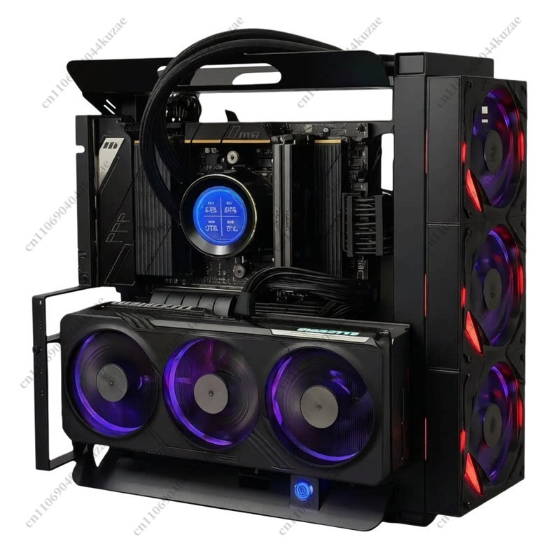 Gpu Vertical Mount - Open Frame Computer Case, Supports 240/360