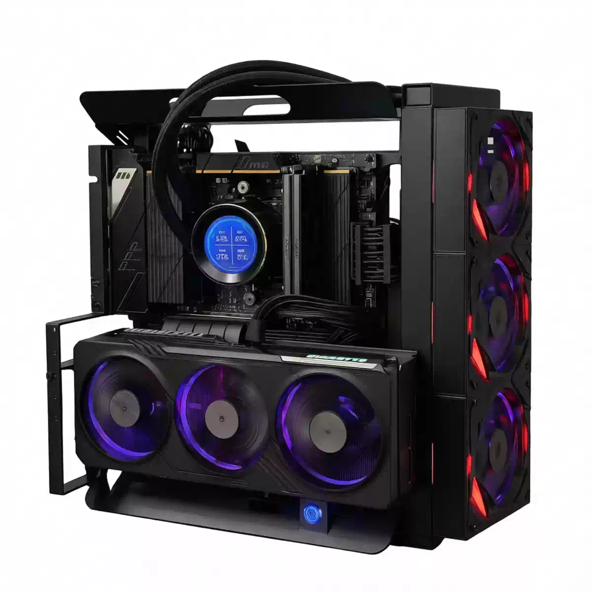 Open Frame Computer Case, Supp - Gpu Vertical Mount recension och pris