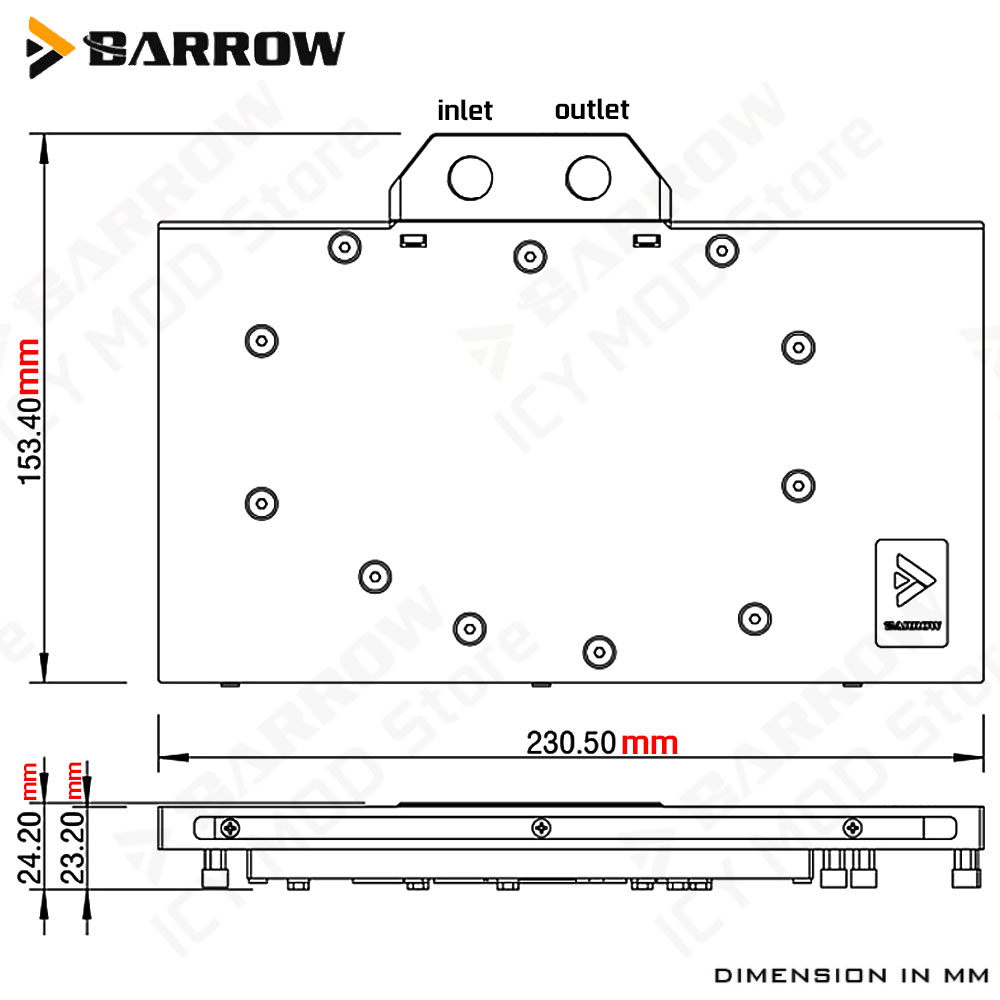 Barrow VGA Water Block for Gig - Pc Gaming Gigabyte recension och pris
