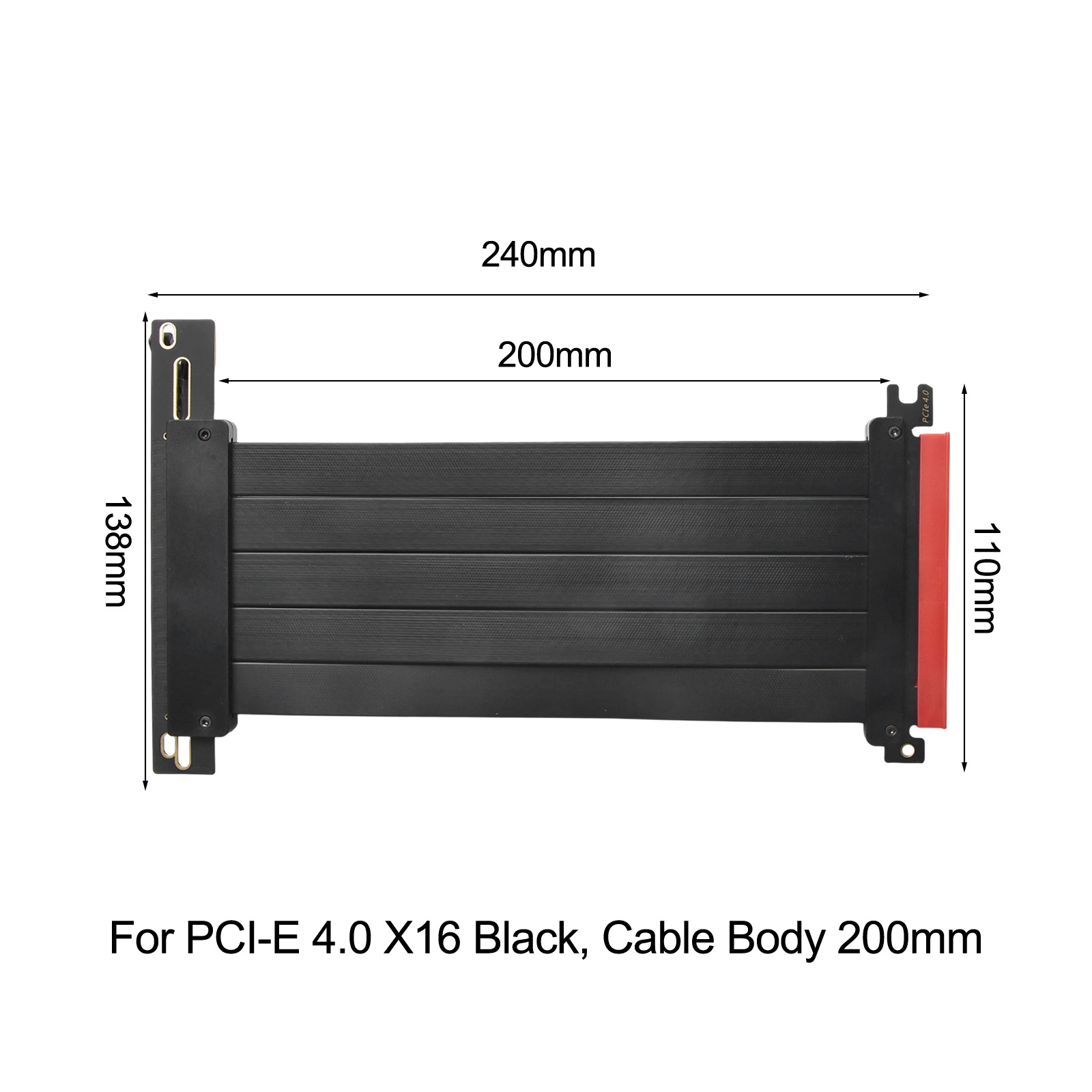 For PCIe 4.0 X16 Riser Cable 2 - Gpu Vertical Mount recension och pris