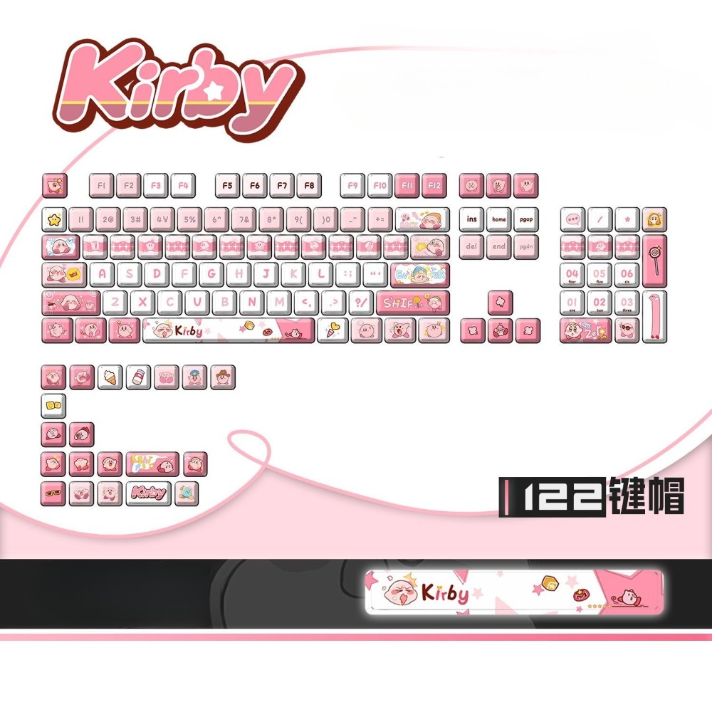 Cute Kirby Anime Keycaps, Dye- - Custom Keycaps recension och pris