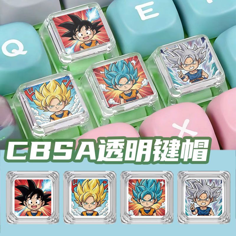 Dragon Ball Super Saiyan Carto - Custom Keycaps recension och pris