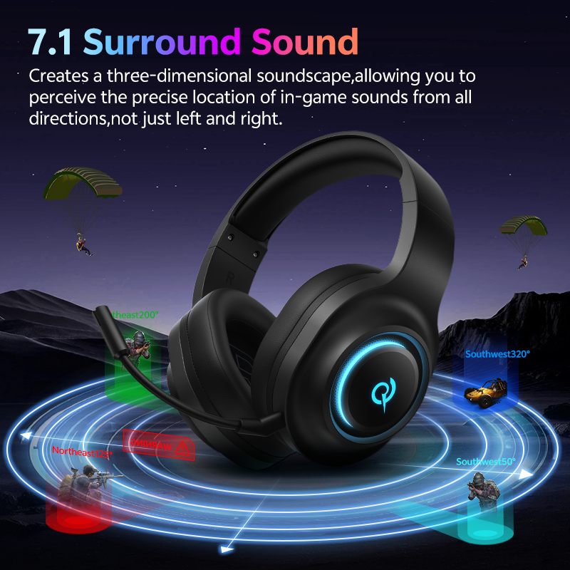QCY Heroad V200 Gaming Headset - Pc Gaming Gigabyte recension och pris