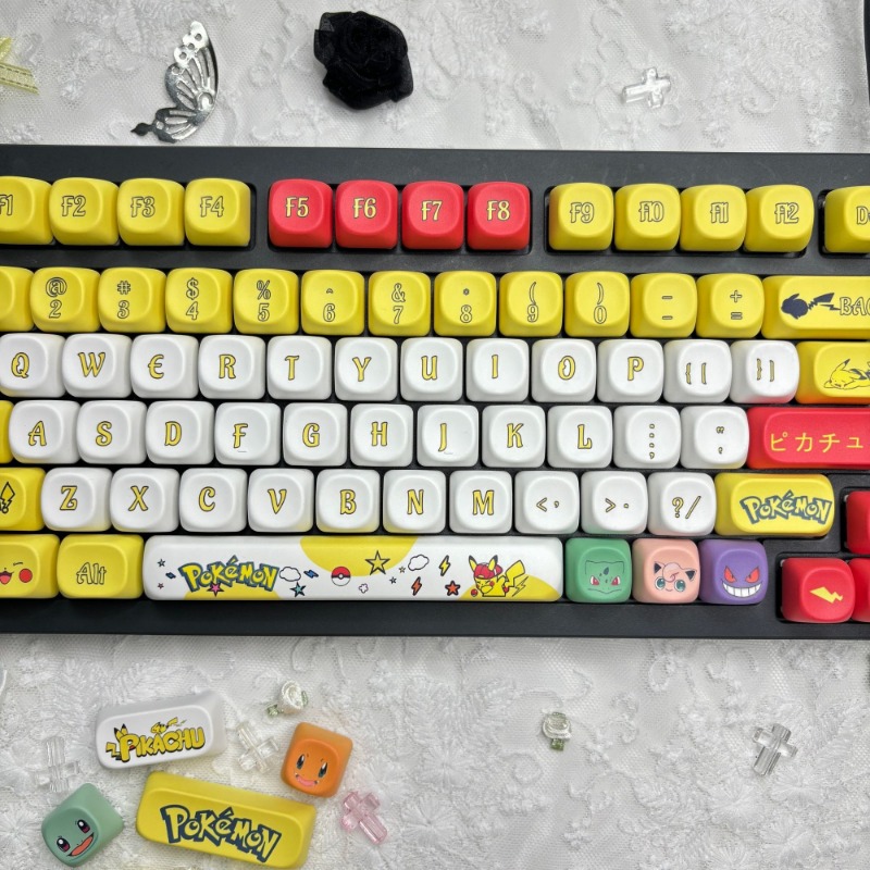 131 Keys/Set Anime Pokemon Key - Custom Keycaps recension och pris