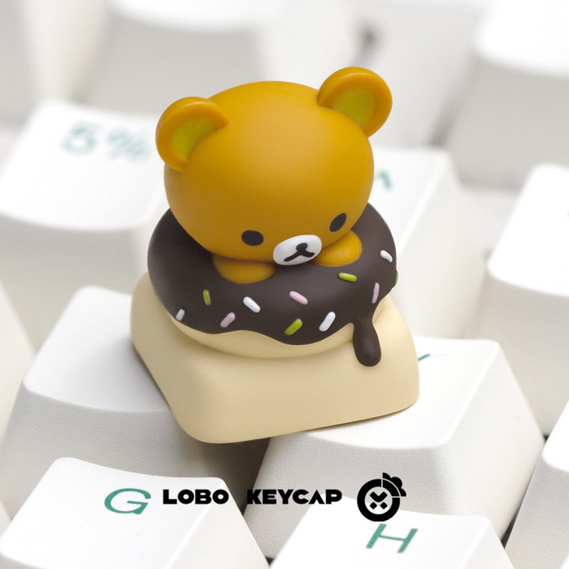 Cute Rilakkuma Resin Donut The - Custom Keycaps recension och pris