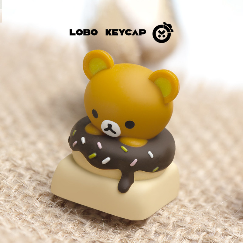 Cute Rilakkuma Resin Donut The - Custom Keycaps recension och pris
