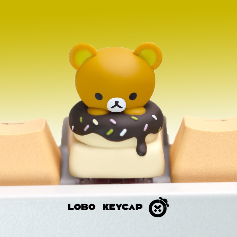 Cute Rilakkuma Resin Donut The - Custom Keycaps recension och pris