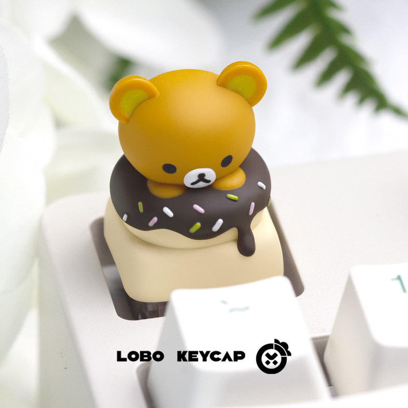 Cute Rilakkuma Resin Donut The - Custom Keycaps recension och pris