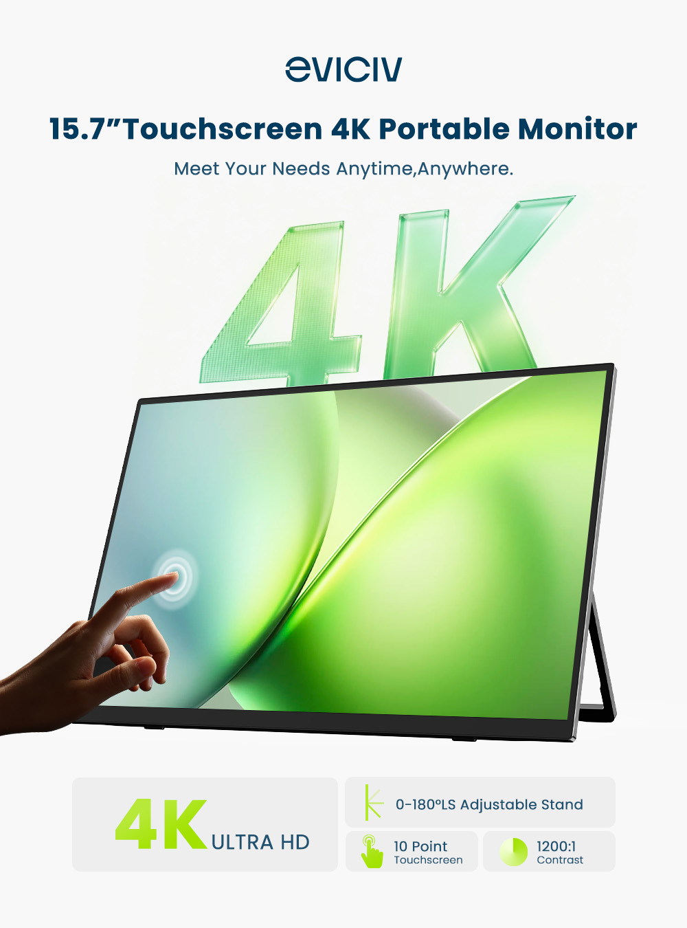 EVICIV 4K Portable Monitor 10- - Pc Gaming Gigabyte recension och pris