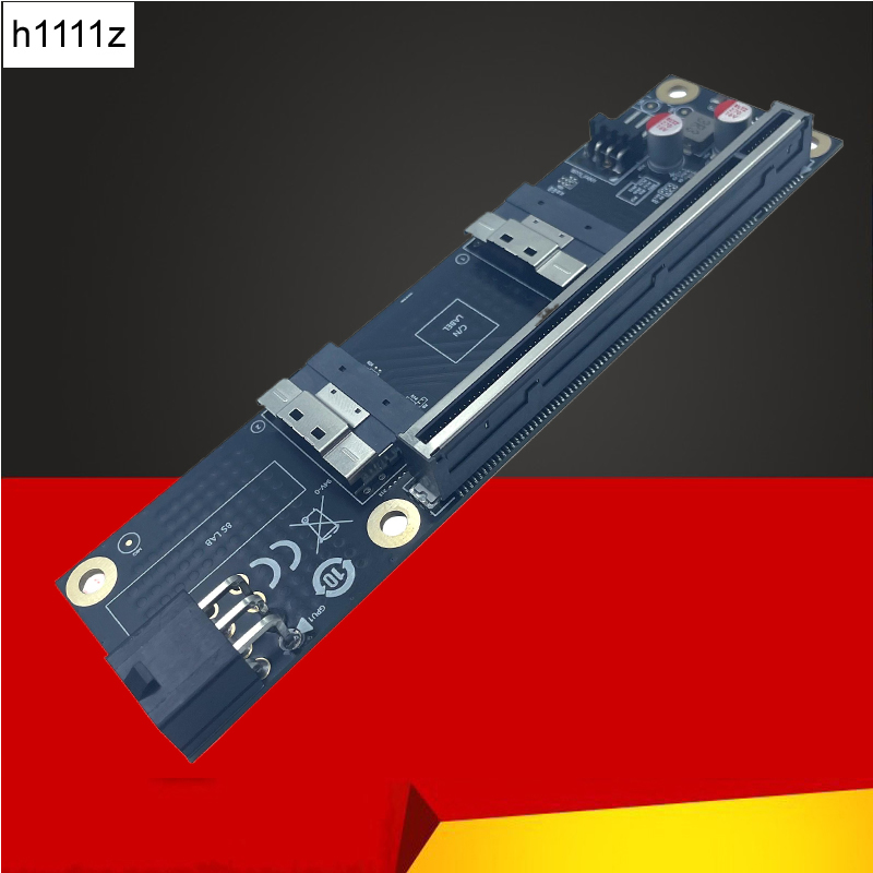 NEW 2 Port SlimSAS 8i x2 to PC - Gpu Vertical Mount recension och pris