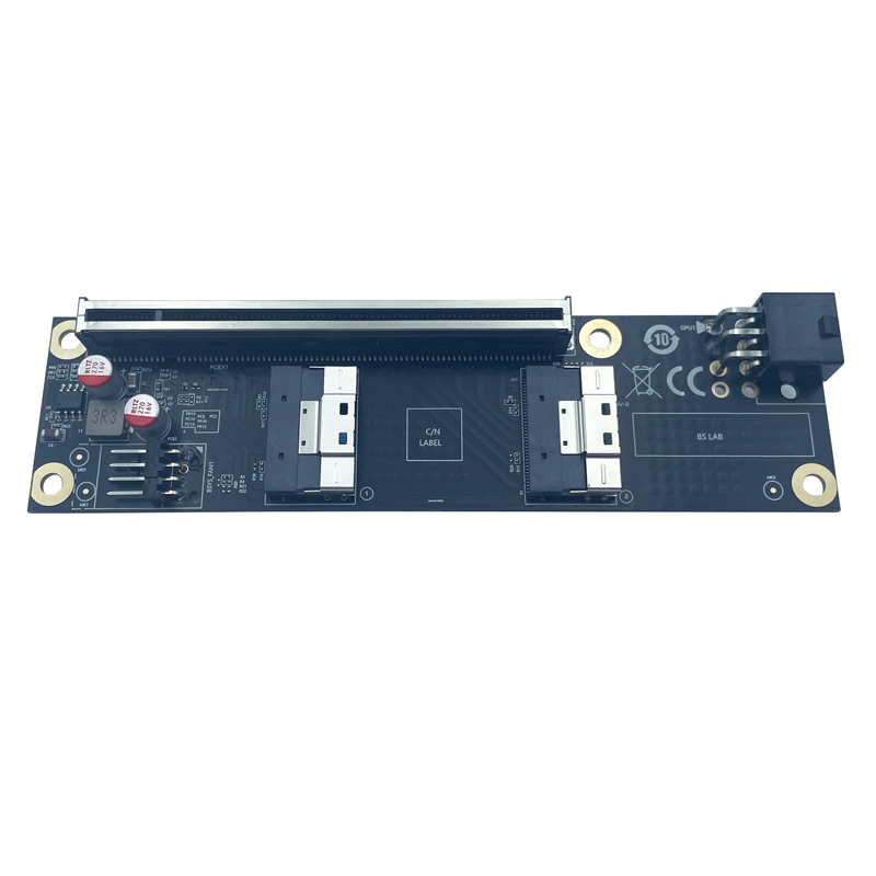 NEW 2 Port SlimSAS 8i x2 to PC - Gpu Vertical Mount recension och pris