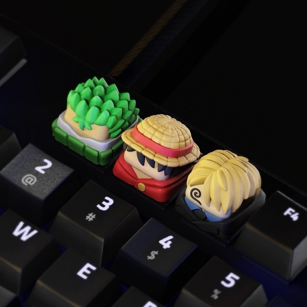 New Kawaii ONE PIECE Luffy Key - Custom Keycaps recension och pris